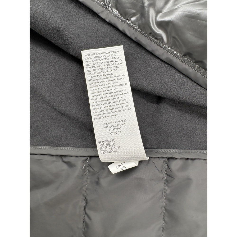 Eddie Bauer 550 Down Puffer Vest Mens Storm Repel Grey Full Zip Size XL - Picture 6 of 16